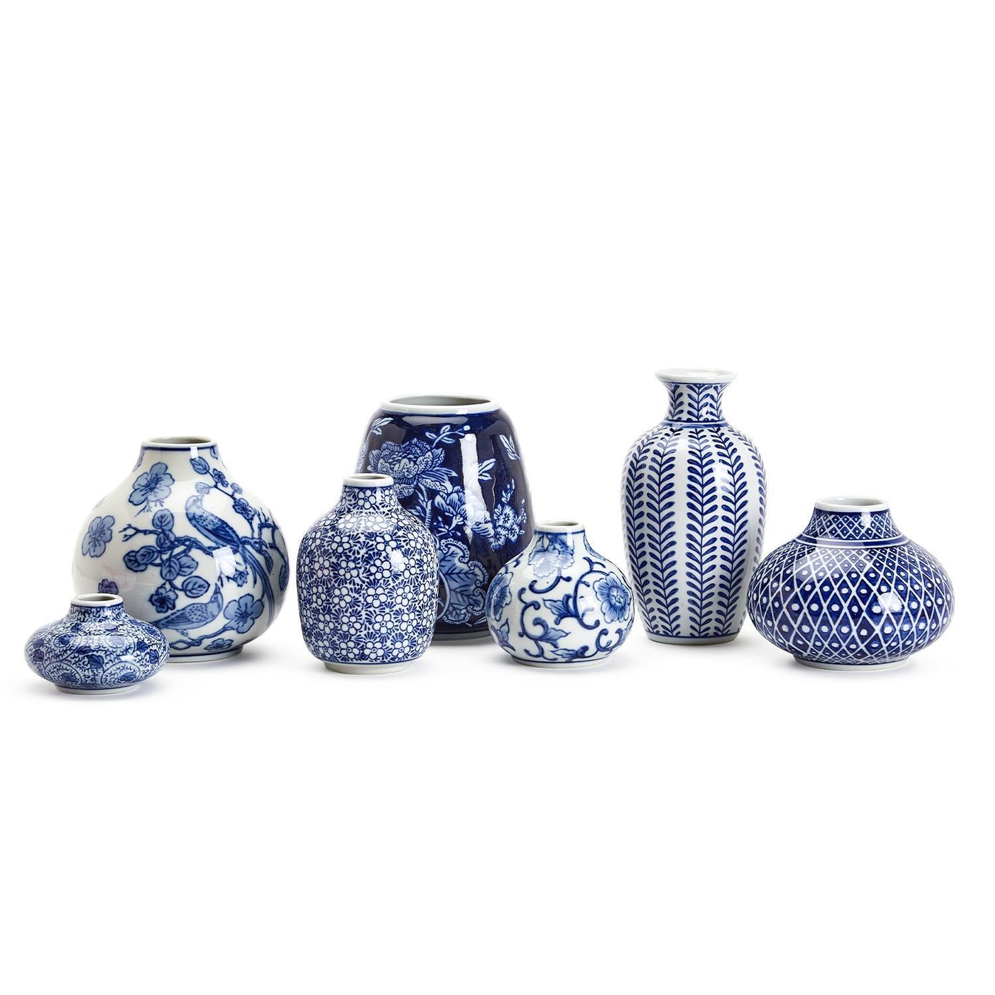 Blue & White Vases - S/7