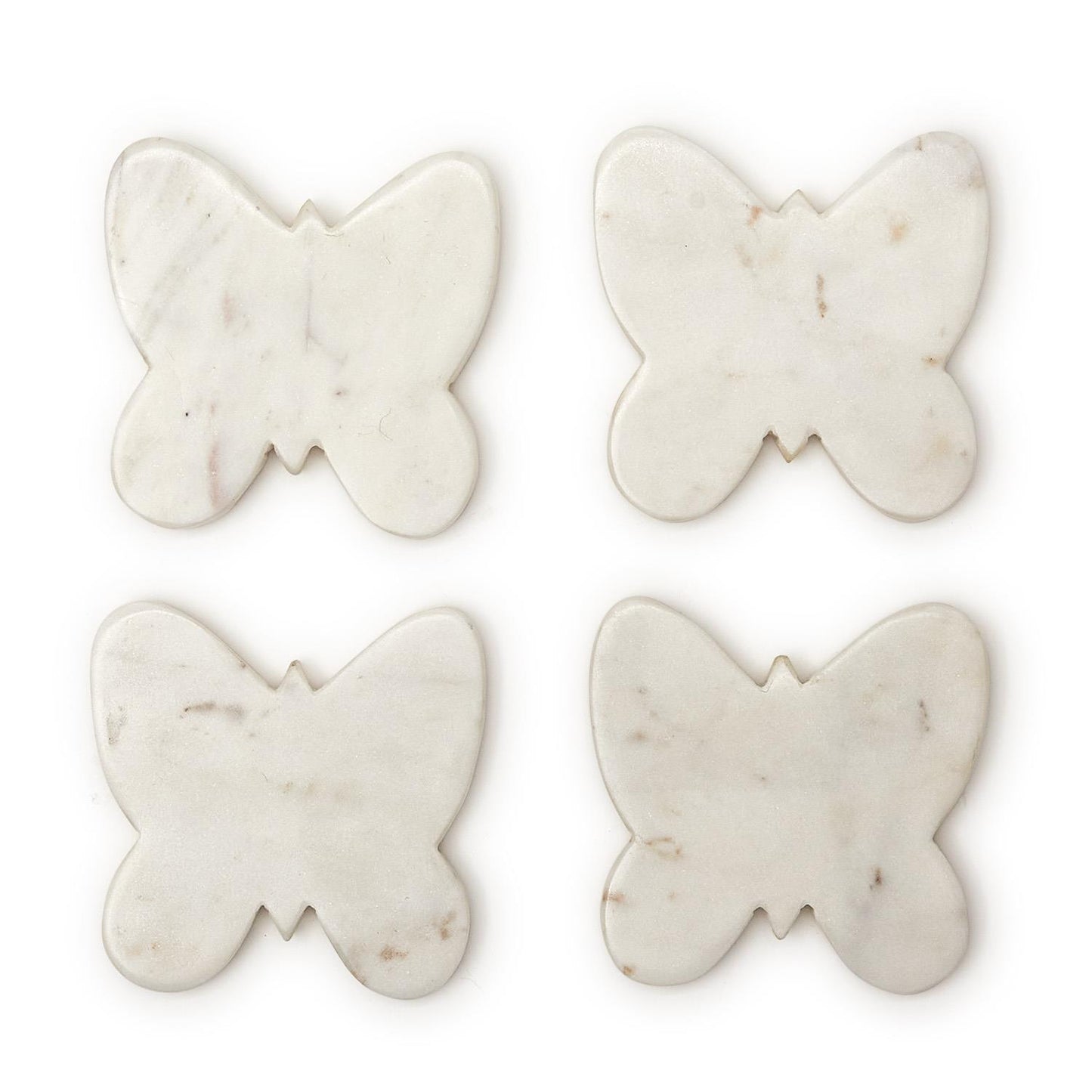 S/4 Butterfly Marble Coasters