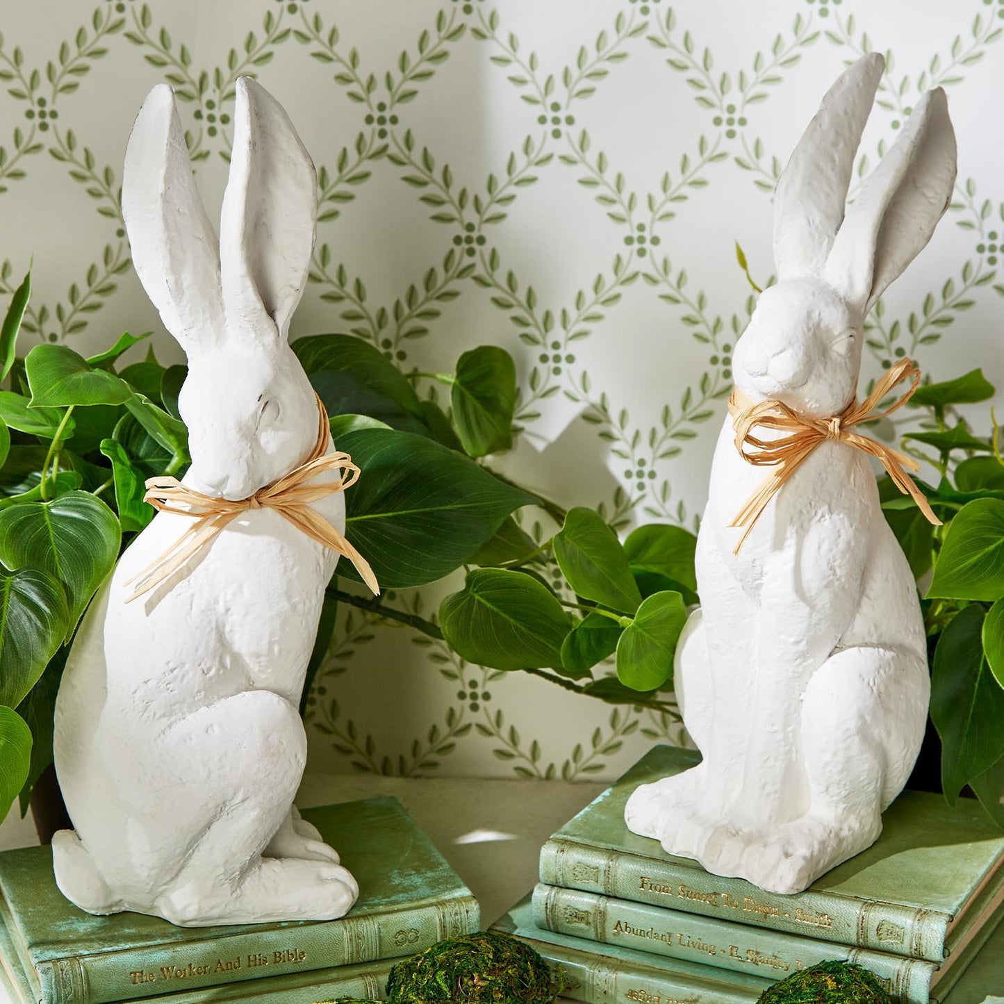 S\2 White Easter Rabbits