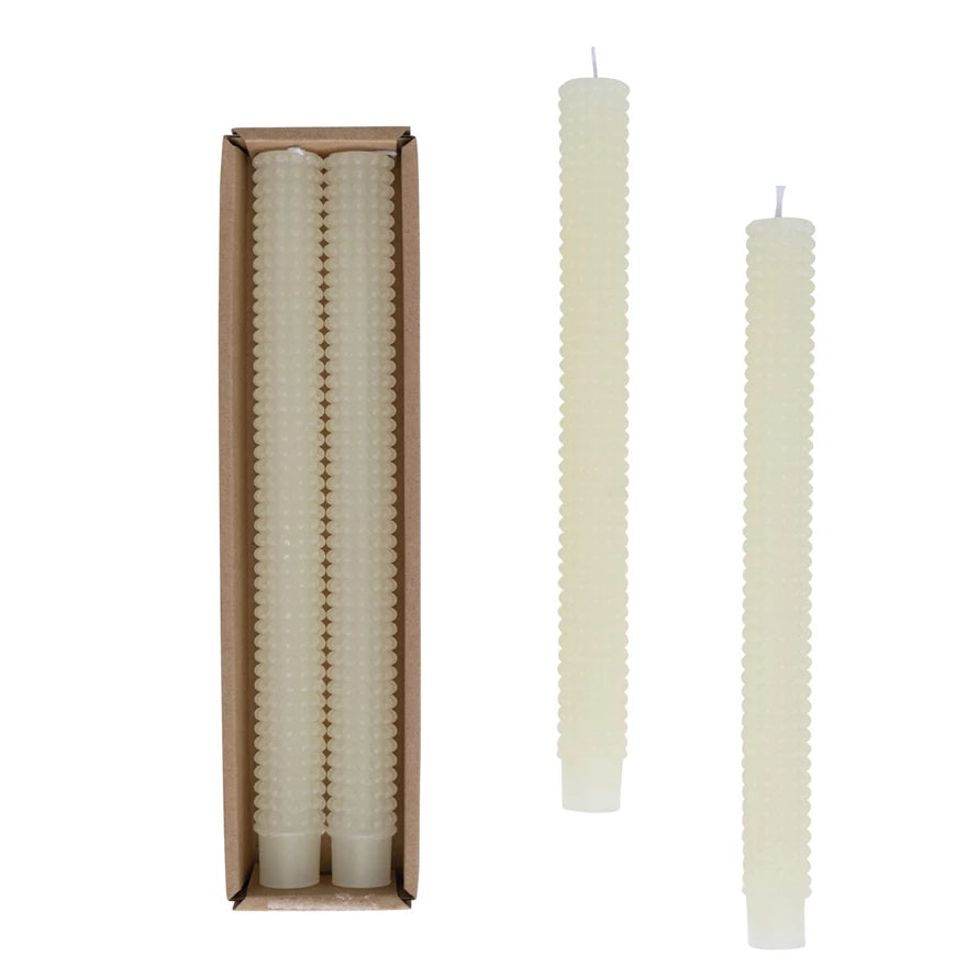 Hobnail Taper Candle