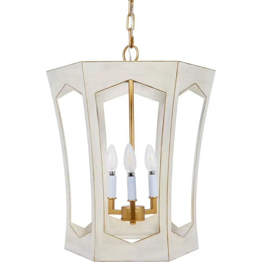 CeCe Lantern - Cream & Gold - Pendant