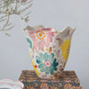 Ruffle Hand Painted Vase