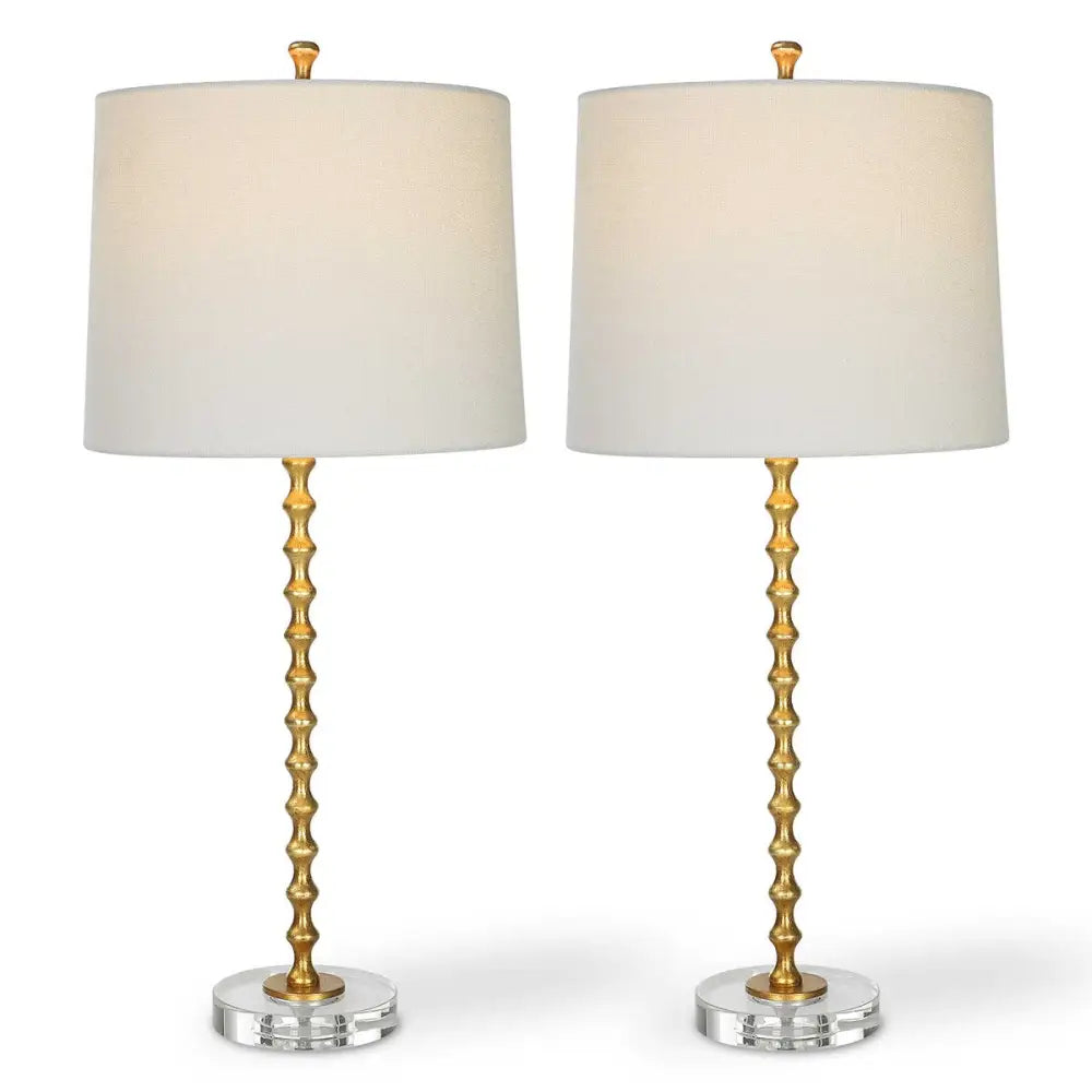 GOLD BAMBOO LAMP - TABLE LAMP