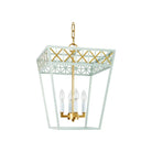 Wythe Lantern - Blue & Gold - Pendant