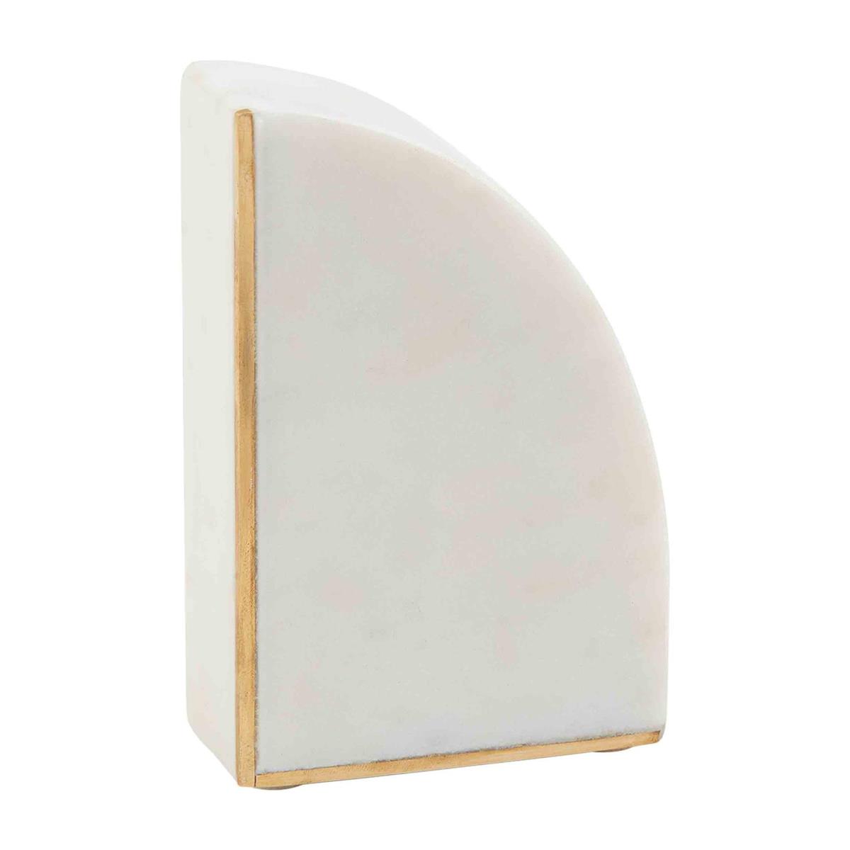 White Marble Bookends