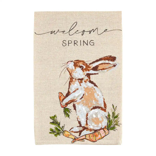 Welcome Spring Painted Towel