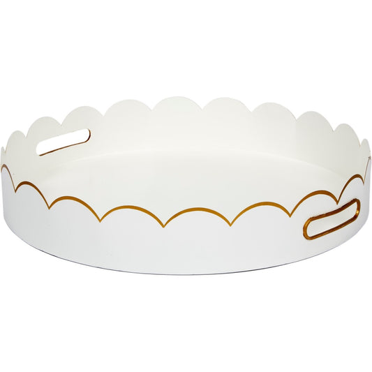 Eloise White and Gold Tray