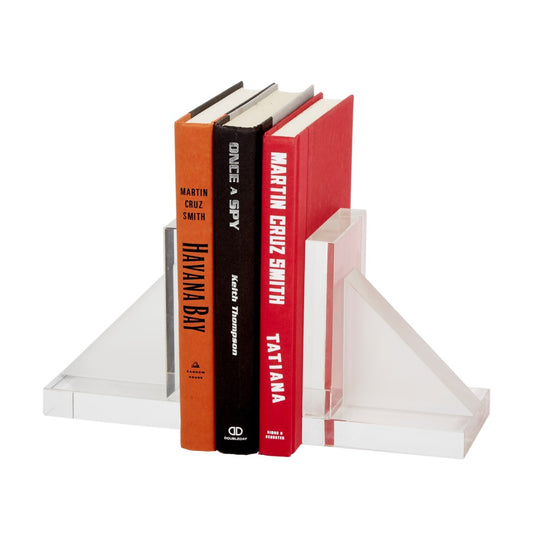 Frosted Crystal Bookends
